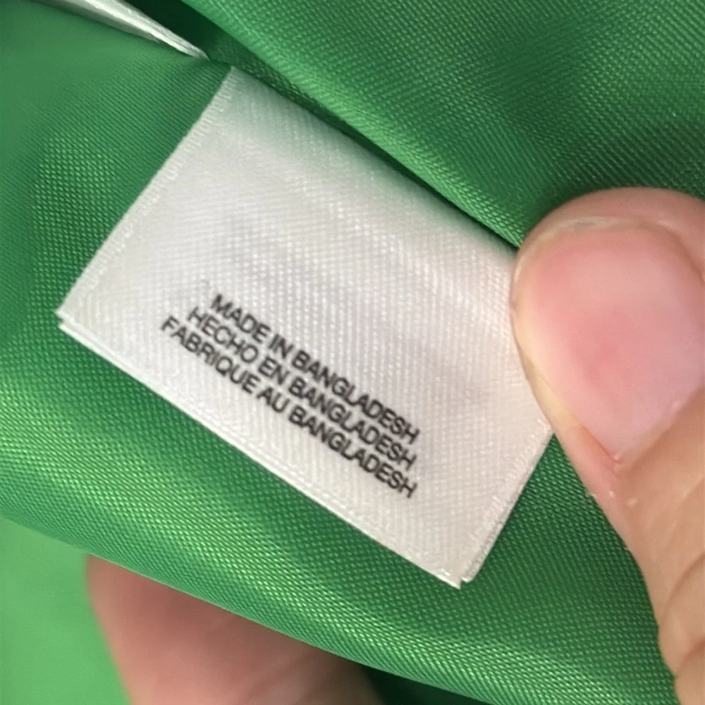 Evan-Picone Black Label Lime Green Open Front 3/4 Sleeve Blazer Workwear Size 18 - Picture 9 of 10